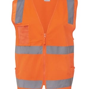 Hv (D+N) Zip Safety Vest