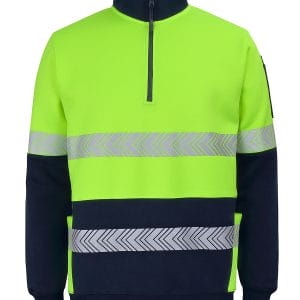 Hv 330G 1/2 Zip Segmented Tape Fleece