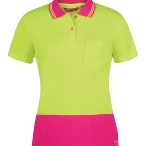Ladies Hv S/S Jacquard Polo