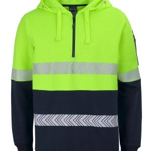 Hv (D+N) 1/2 Zip Segmented Tape Hoodie