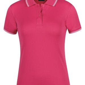 Pdm  Ladies Jacquard Contrast Polo