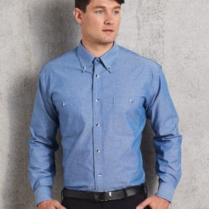 Mens w/f chambray shirt L/S