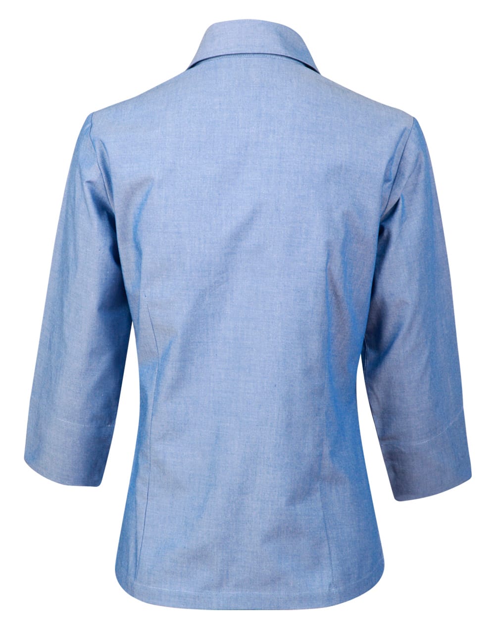 Ladies' wrinkle free chambray shirt 3/4 sleeve - Image 2