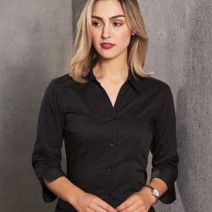 Ladies' 3/4 sleeve teflon shirt