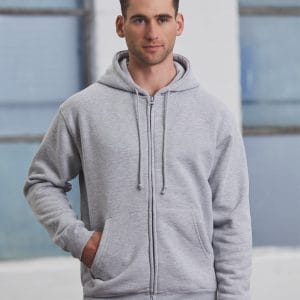 Men's full-zip fleecy hoodie