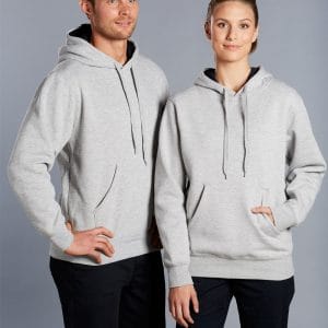 Adult's Close Front  Contrast Fleecy Hoodie