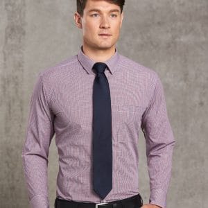 Men's Two Tone Mini Check L/S Shirt