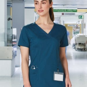 Ladies' Solid Colour S/S Scrub Top