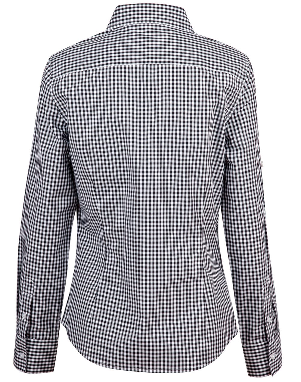Women's Gingham Check Roll-up L/S Shirt - Image 2