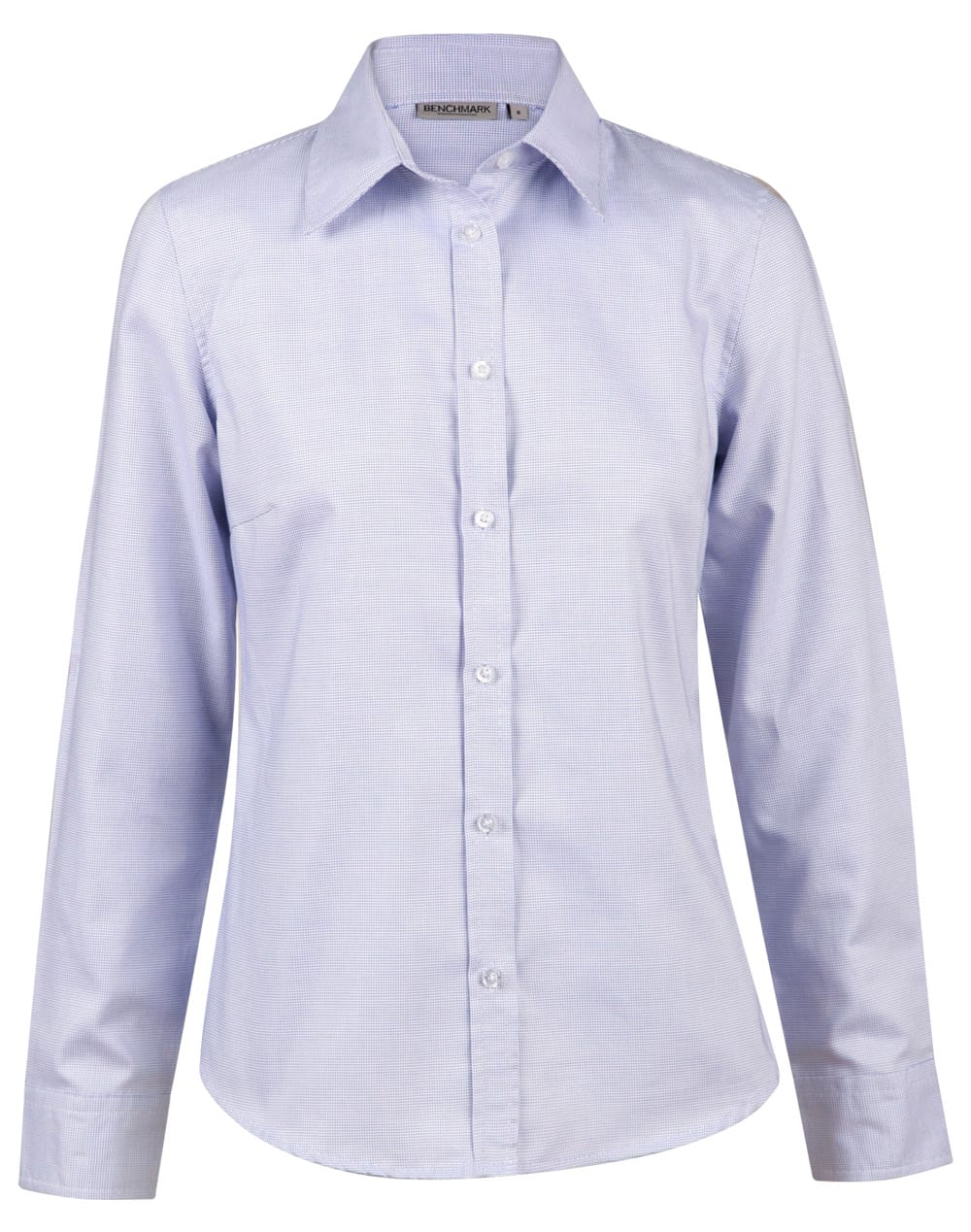 Ladies' Dot Contrast Long Sleeve Shirt - Image 3