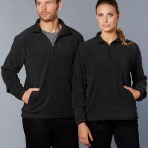 Adult's Half Zip  Polar Fleece Pullover