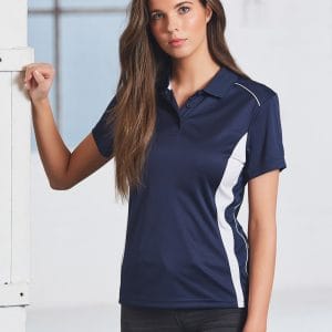 Ladies' Cooldry S/S Contrast Interlock Polo