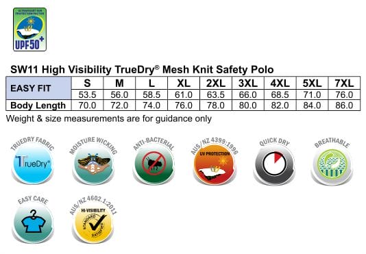 Hi-Vis truedry safety polo L/S - Image 5