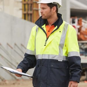 Hi-Vis Two Tone Rain Proof Safety Jacket With 3M Tapes