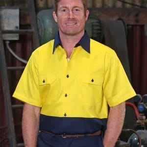 Hi-Vis two tone S/S cotton work shirt