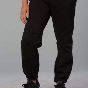 Kid's fleecy trackpants with Zip, Cuffs and knee padding